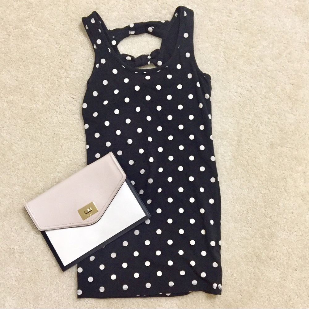 Tight polkadot dress